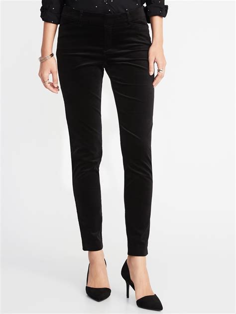 Black Washed Velvet Pants 